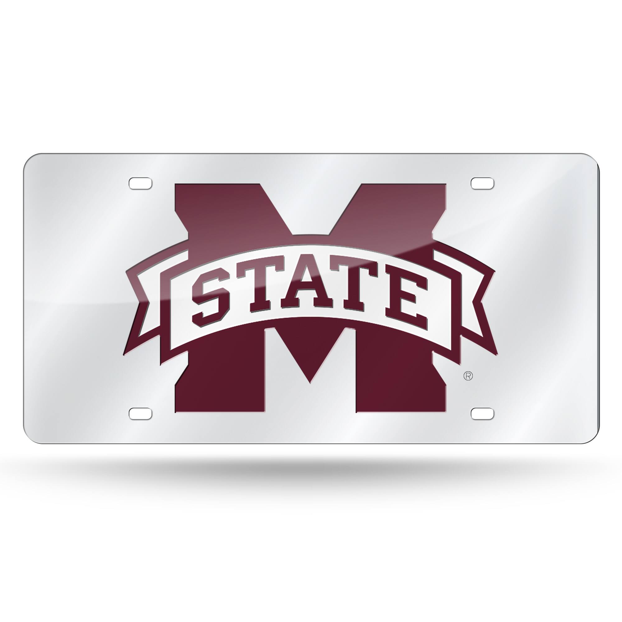 Rico Industries - Mississippi State University Bulldogs Acrylic License Plate Laser Tag - Multi