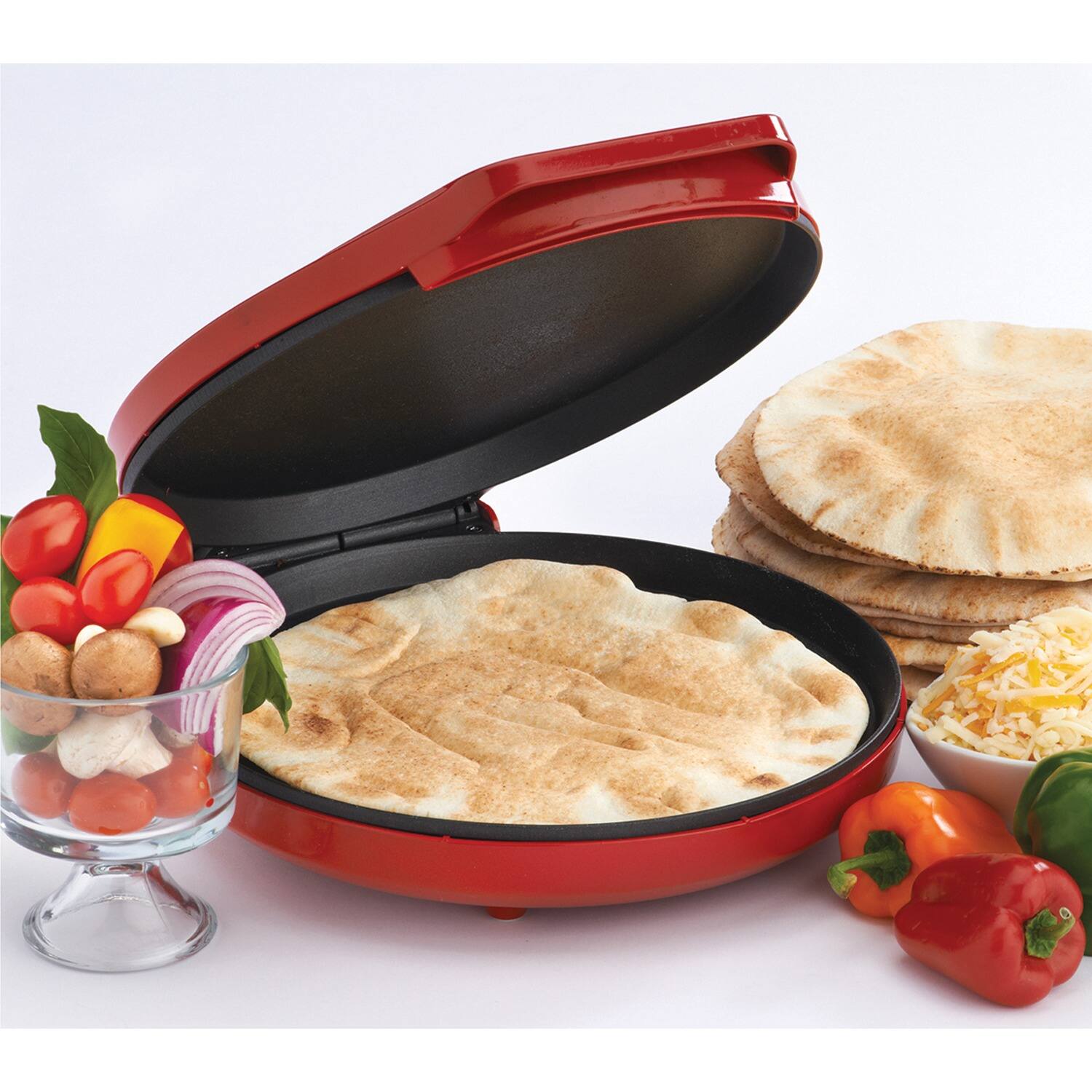 Alt View 9. Betty Crocker - BETTY CROCKER Pizza Maker, Red - Red.