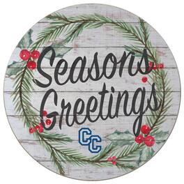 Jardine - Columbia College of Missouri Cougars 20'' x 20'' Season's Greetings Circle - White