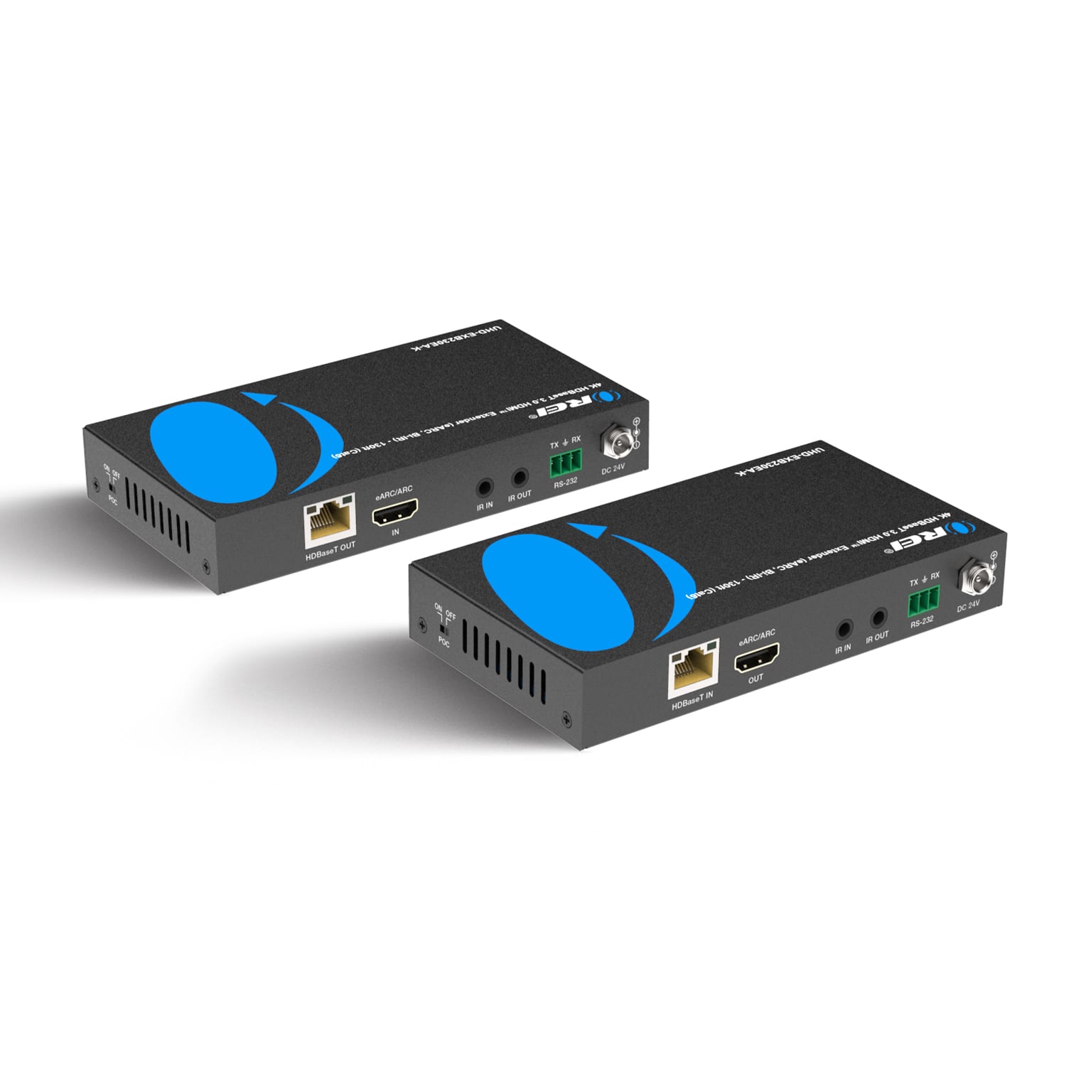 Orei - 4K HDBaseT 3.0 HDMI™ Extender (eARC, Bi-IR) - 130ft (Cat6) (UHD-EXB230EA-K) - Black