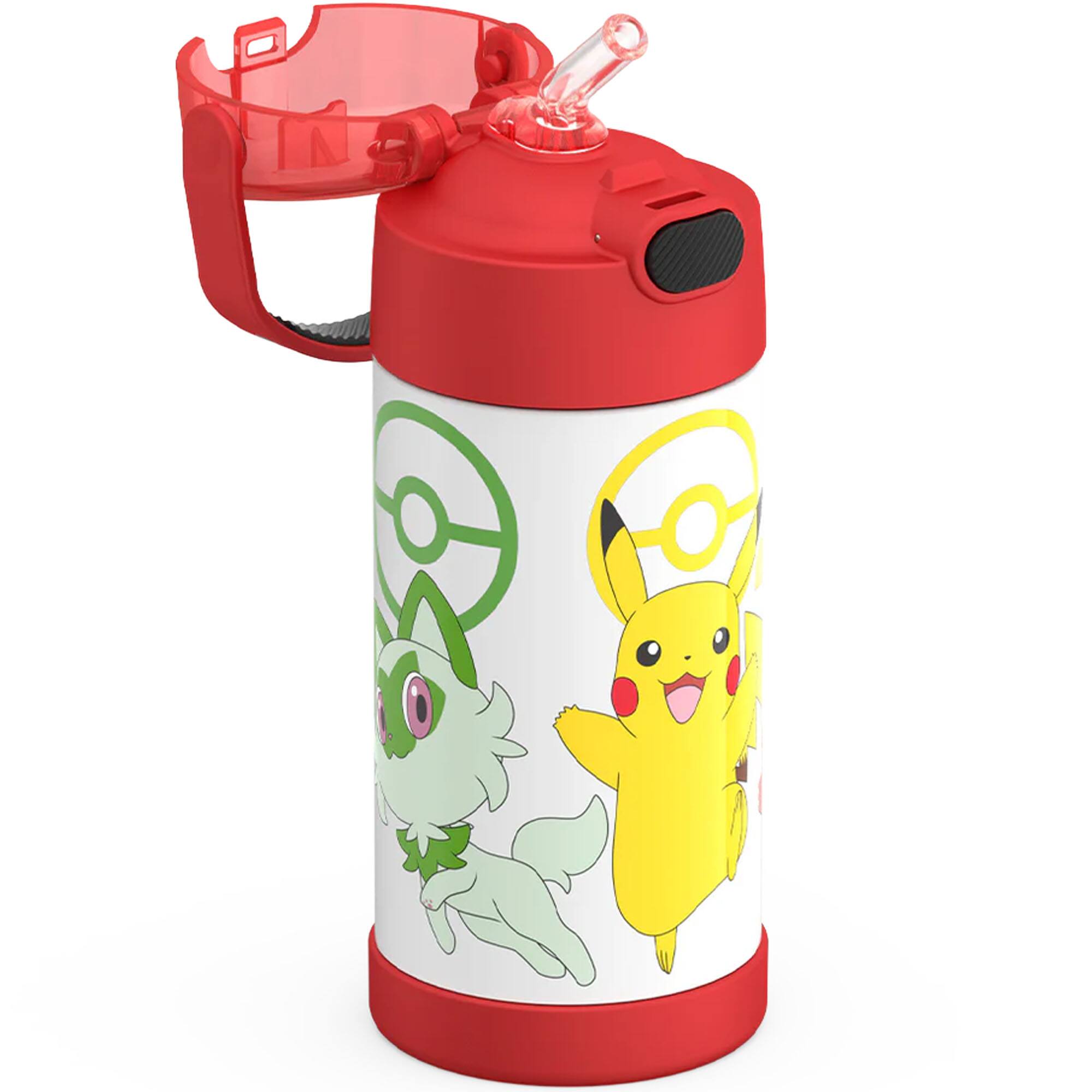 Alt View 1. Thermos - Thermos 12 oz. Kid's Funtainer Insulated Water Bottle - Pokemon - Pokemon.