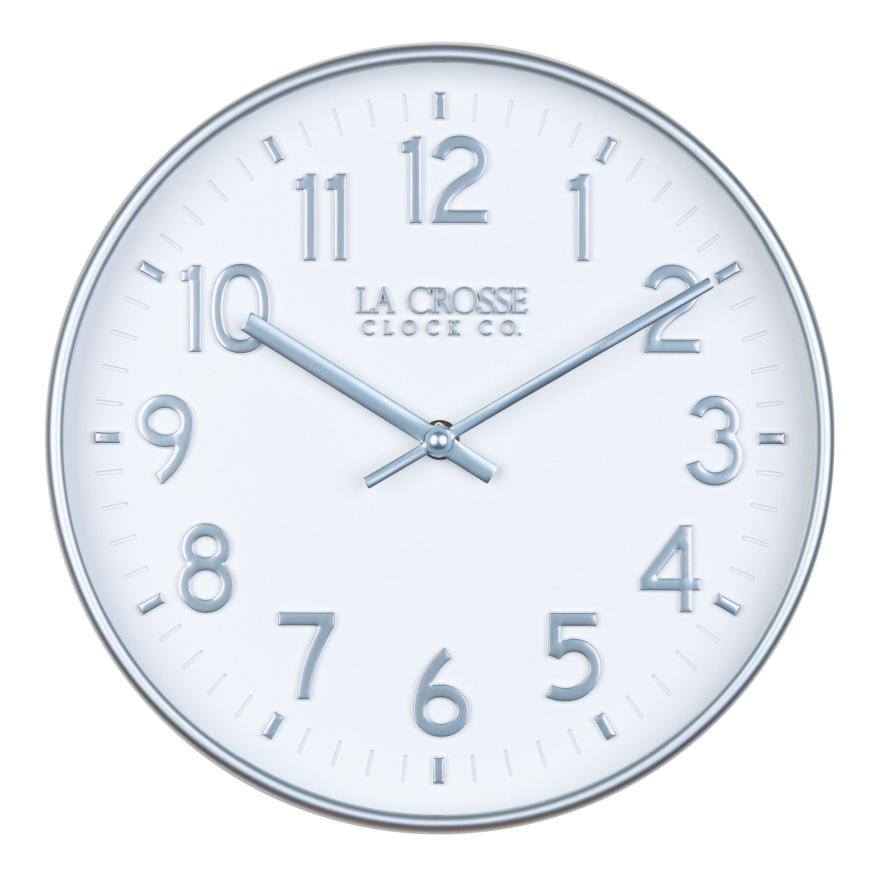 La Crosse Clock Co. - 10.8 in. Tovi Analog Quartz Wall Clock - Gray