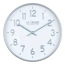 La Crosse Clock Co. - 10.8 in. Tovi Analog Quartz Wall Clock - Gray