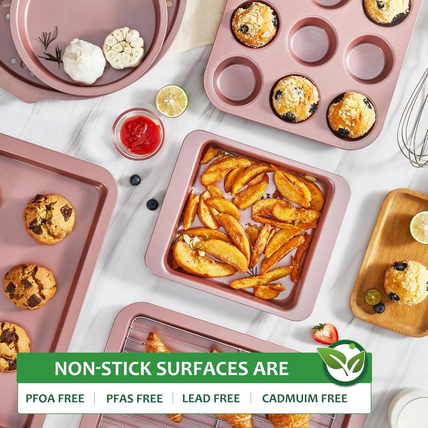 NON-STICK SURFACES ARE  
PFOA FREE | PFAS FREE | LEAD FREE | CADMIUM FREE