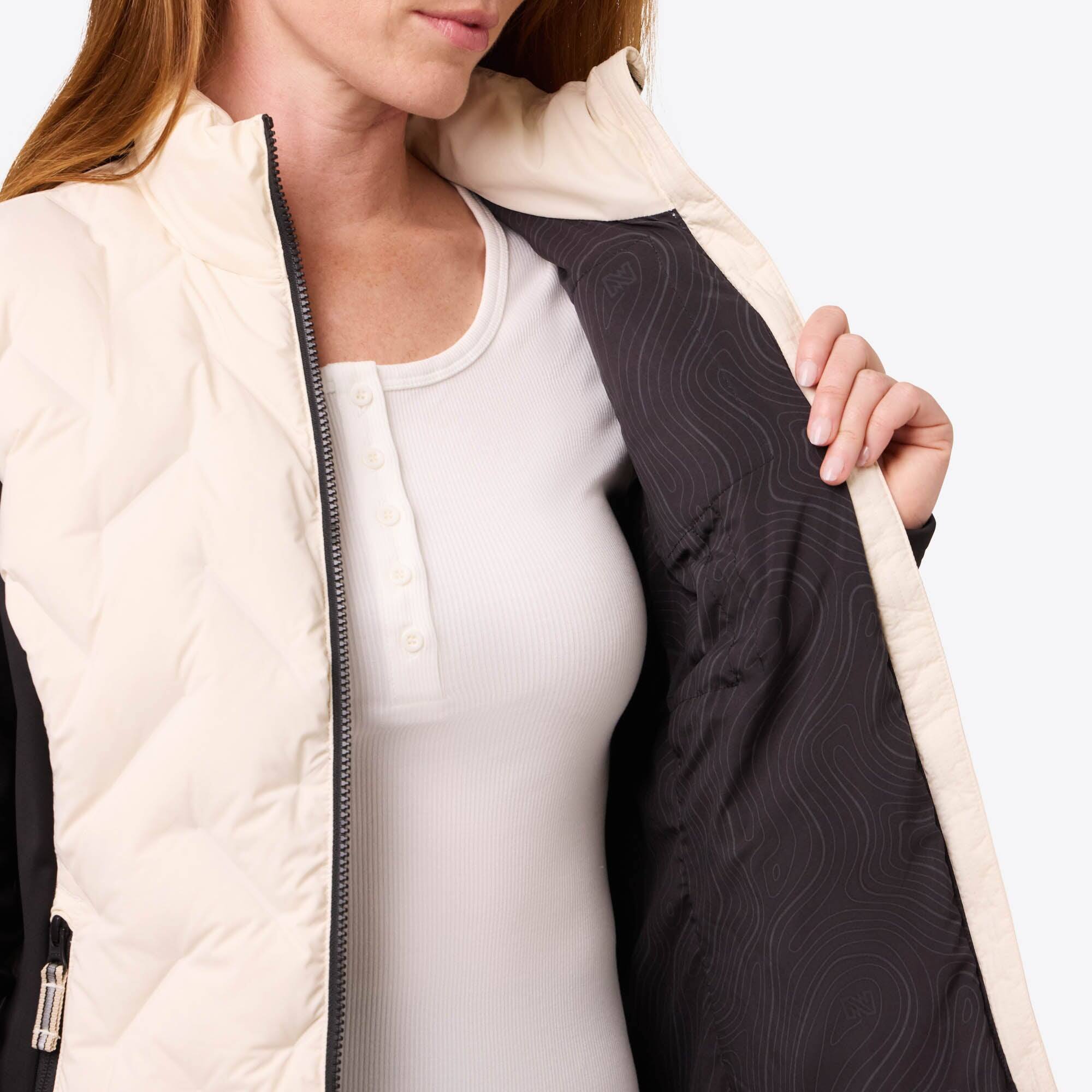 Alt View 7. Mobile Warming - Women's Aria Hybrid Heated Jacket - Cream/Black.