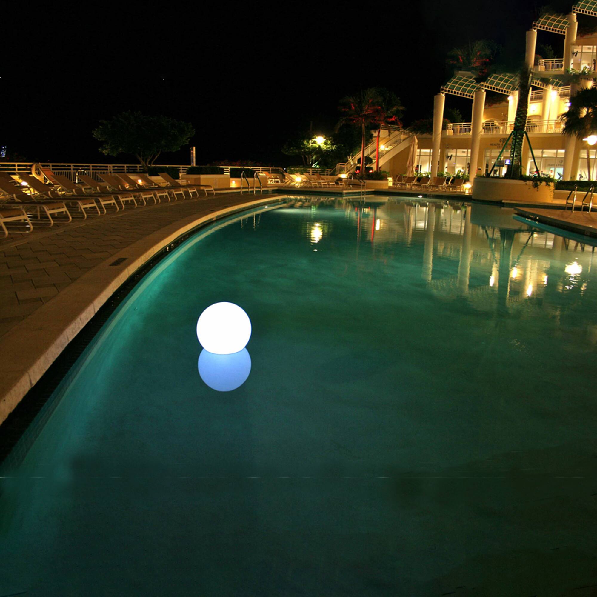 Front. Swim Central - 9" Chill Lite Floating Swimming Pool Choose-A-Color Round Bubble Light - Multi.