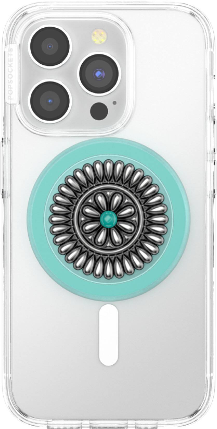 Alt View 1. PopSockets - MagSafe PopGrip Universal Magnetic Grip & Stand with Adapter Ring for Cell Phones - Enamel Stamped.