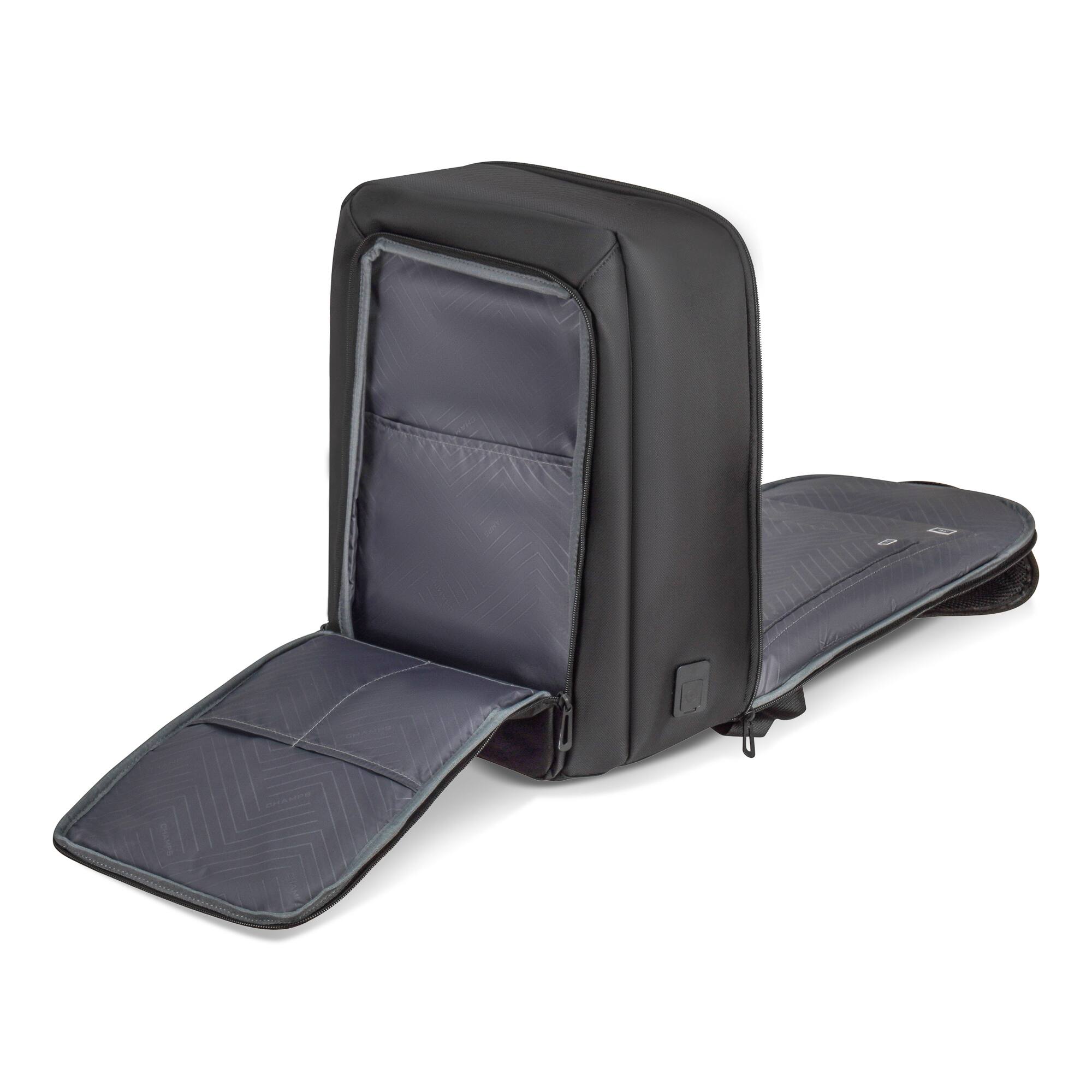 Left. Champs - Onyx Collection - Everyday Laptop Backpack - Black.