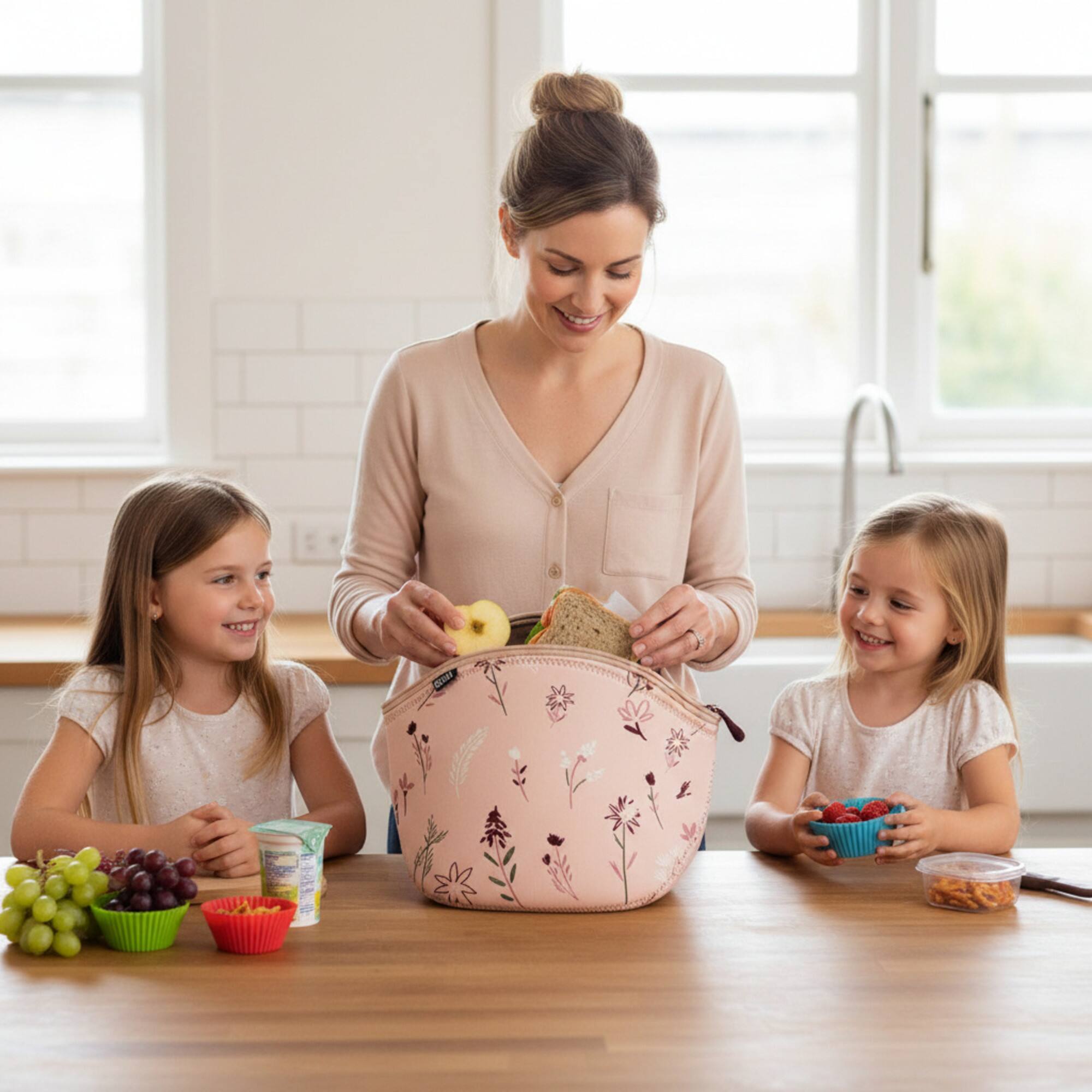 Alt View 2. Built - BUILT Gourmet Getaway Lunch Bag - Rose Floral.