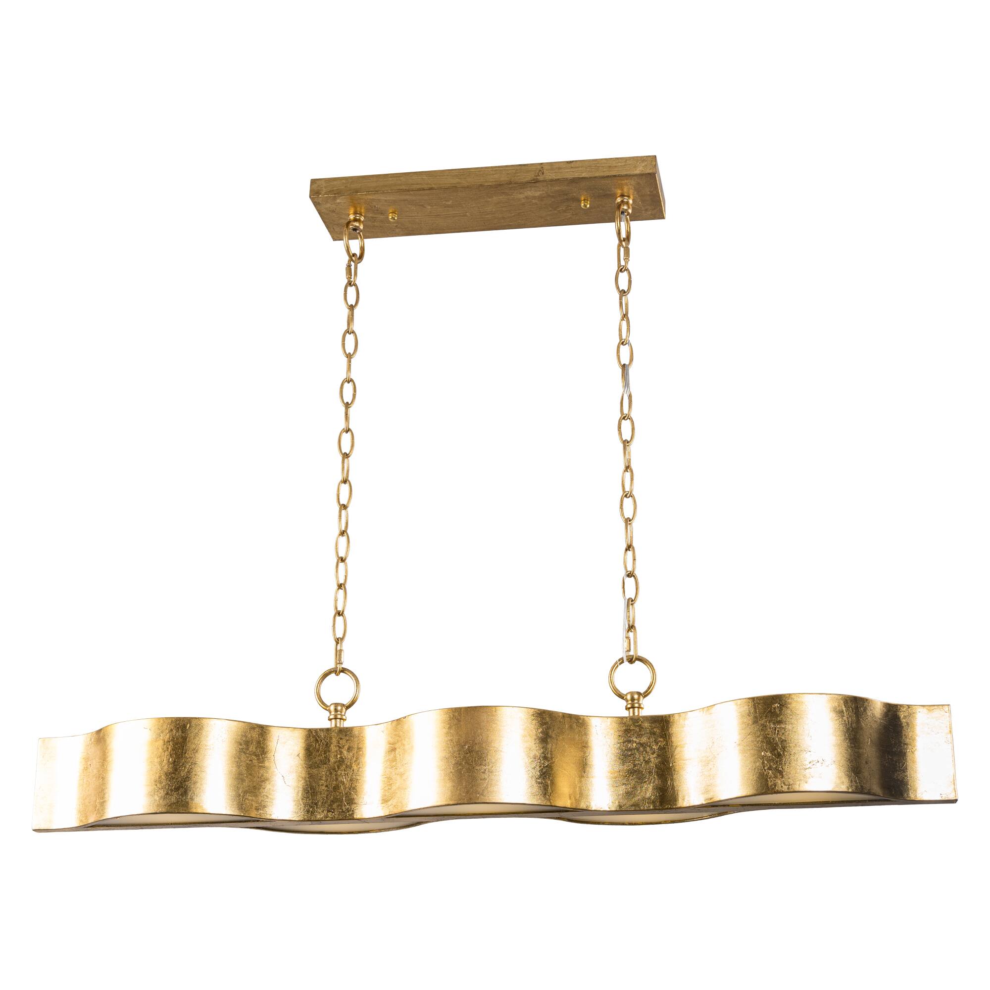 Alt View 2. Parrot Uncle - 39.4 in. 5-Light Antique Gold Hanging Kitchen Island Chandelier Pendant Light - Gold.