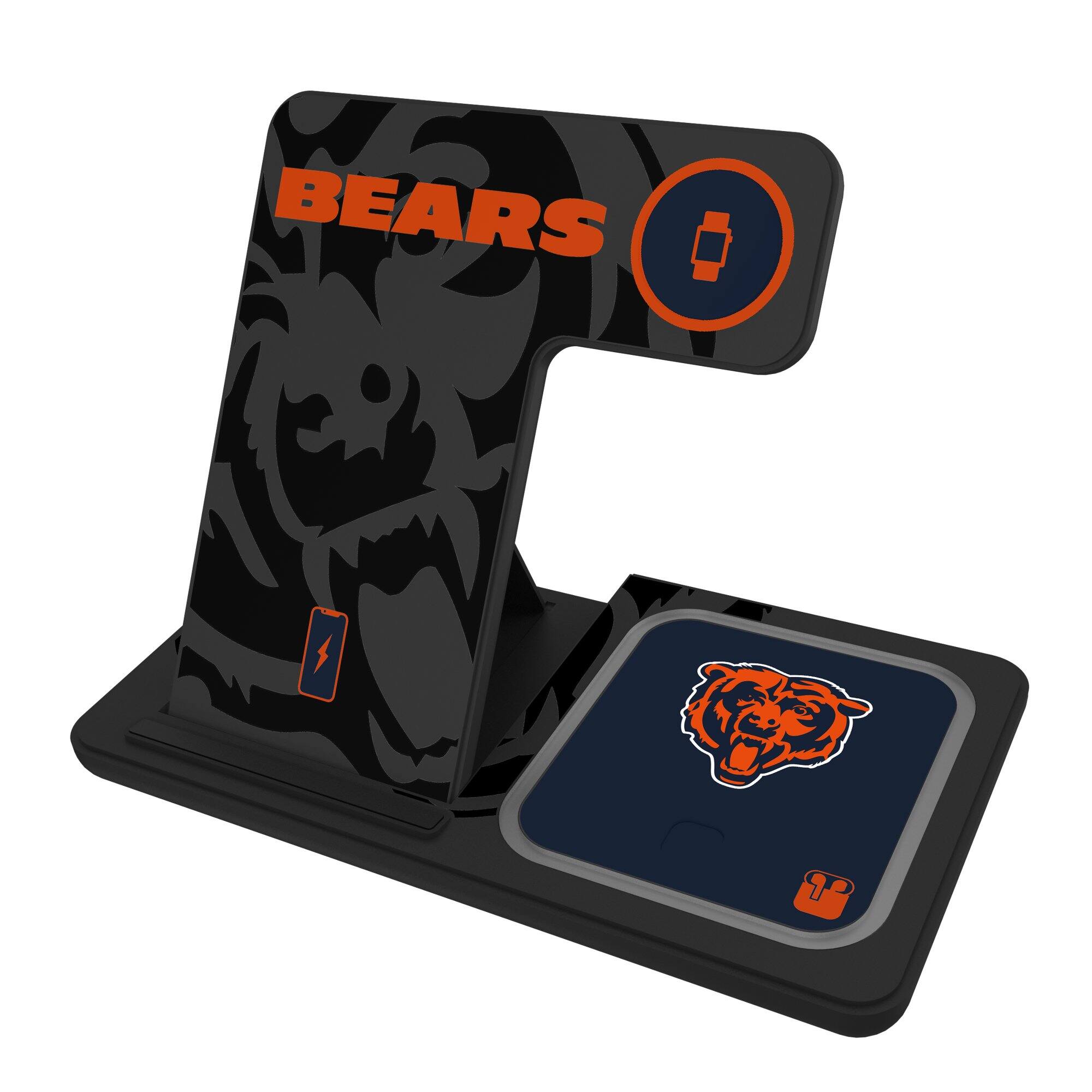 Keyscaper - Chicago Bears 3-In-1 Wireless Charger - Multicolor