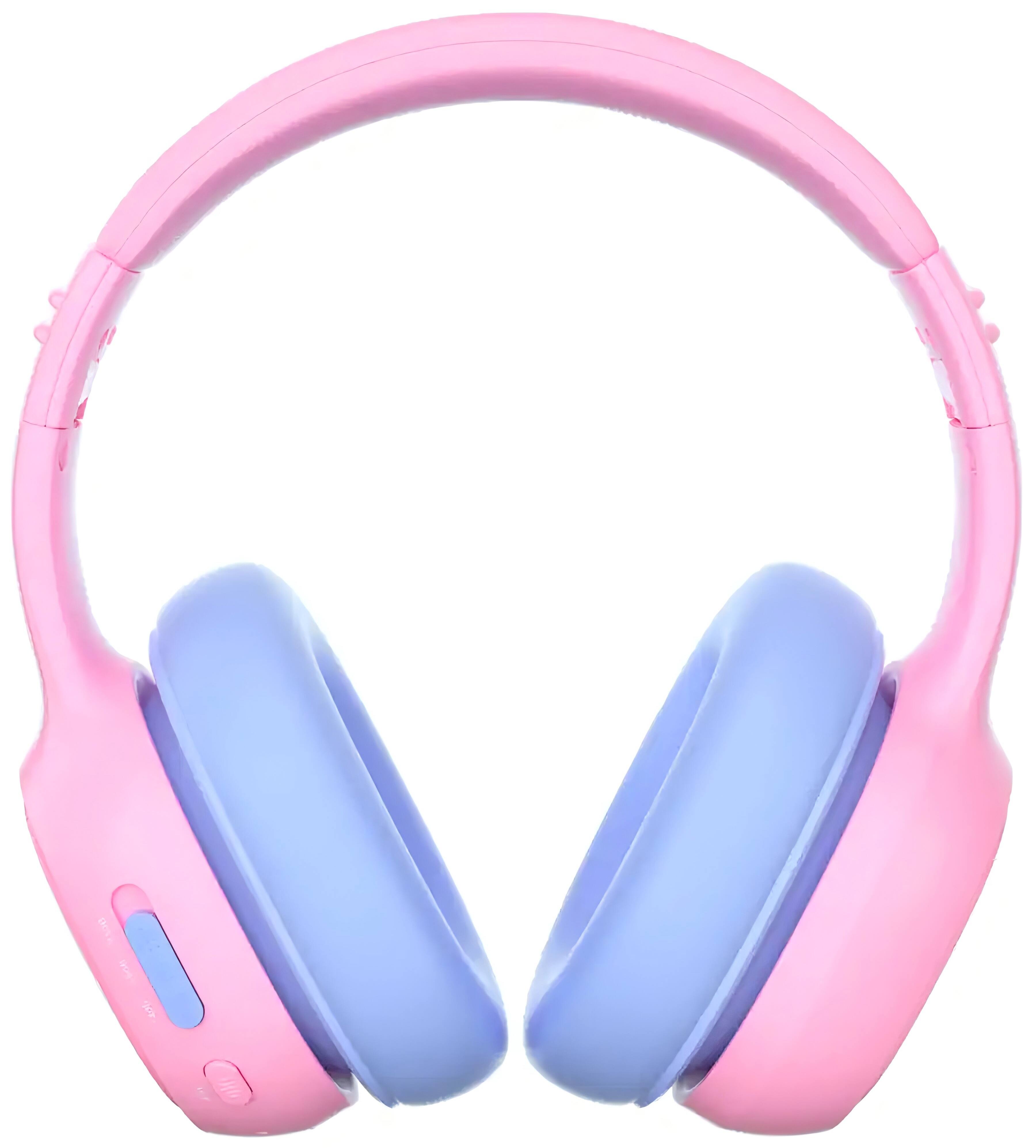 Left. Tronsmart - KH03 Kids Headphones, Bluetooth Active Noise Cancelling Wireless Headsets 74/85/93dB Safe Volume 70H Playtime LED Lights - Blue/Pink.