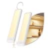 Front. Dawnrise - 2 Pack 8 inch Rechargeable Warm White Integrated LED Under Cabinet Lights with Hook.