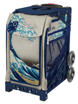 Zuca - Great Wave Sport Bag & Frame (Navy) w/ Flashing Wheels - Two-Tone