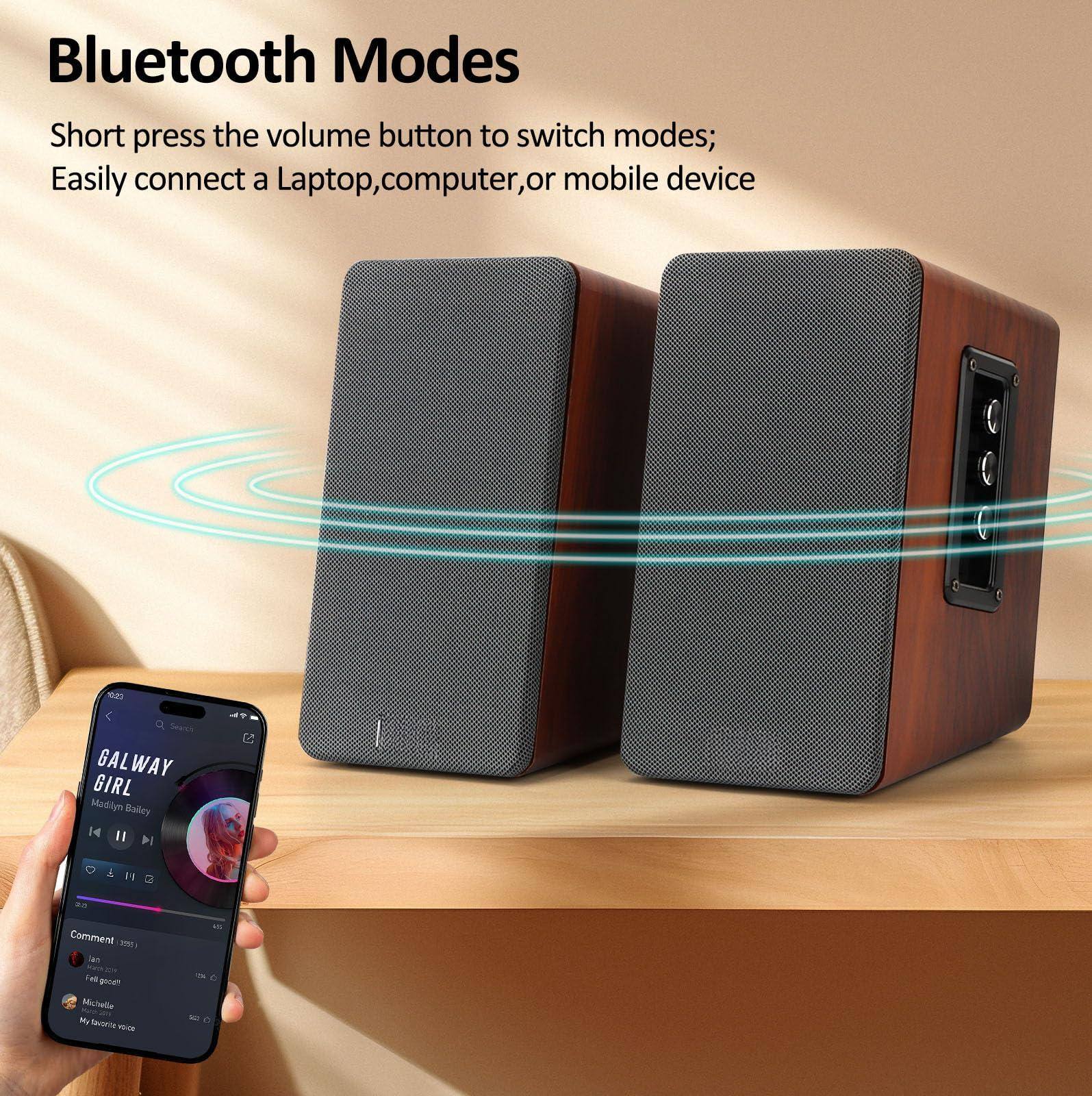 Bluetooth Modes

Short press the volume button to switch modes; Easily connect a Laptop, computer, or mobile device