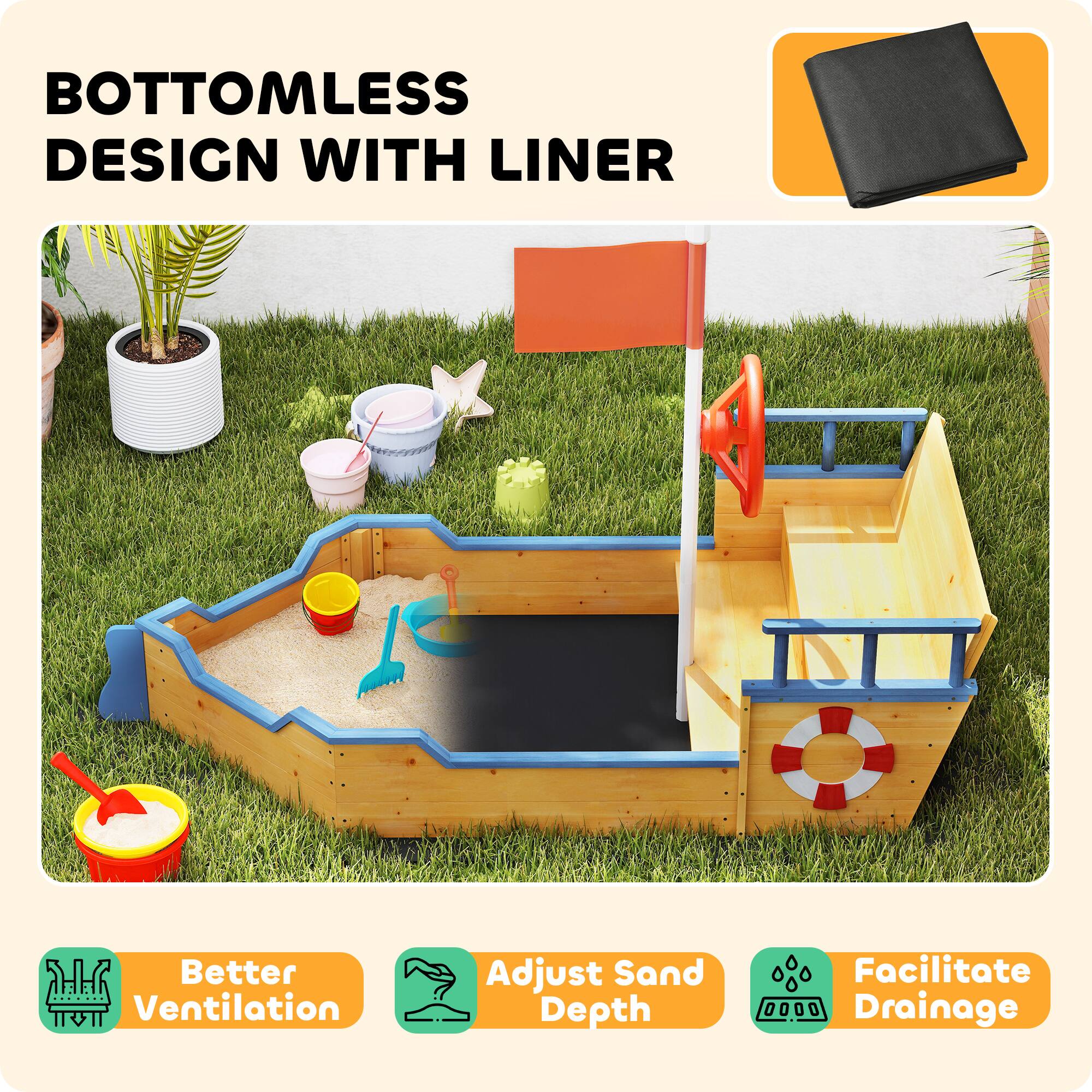 BOTTOMLESS DESIGN WITH LINER

- Better Ventilation
- Adjust Sand Depth
- Facilitate Drainage