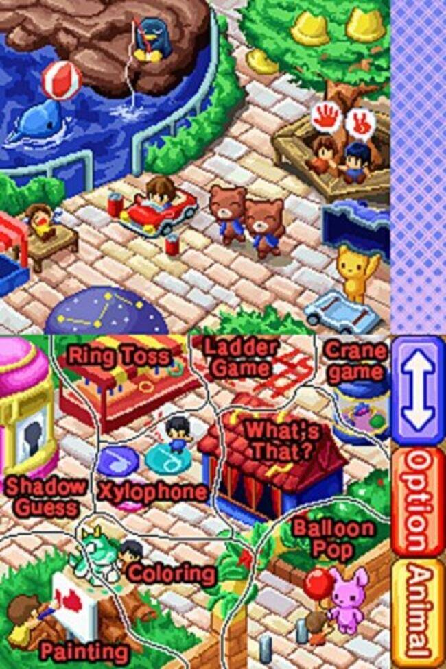 - Ring Toss
- Ladder Game
- Crane Game
- What's That?
- Shadow Guess
- Xylophone
- Balloon Pop
- Coloring
- Painting
- Option
- Animal