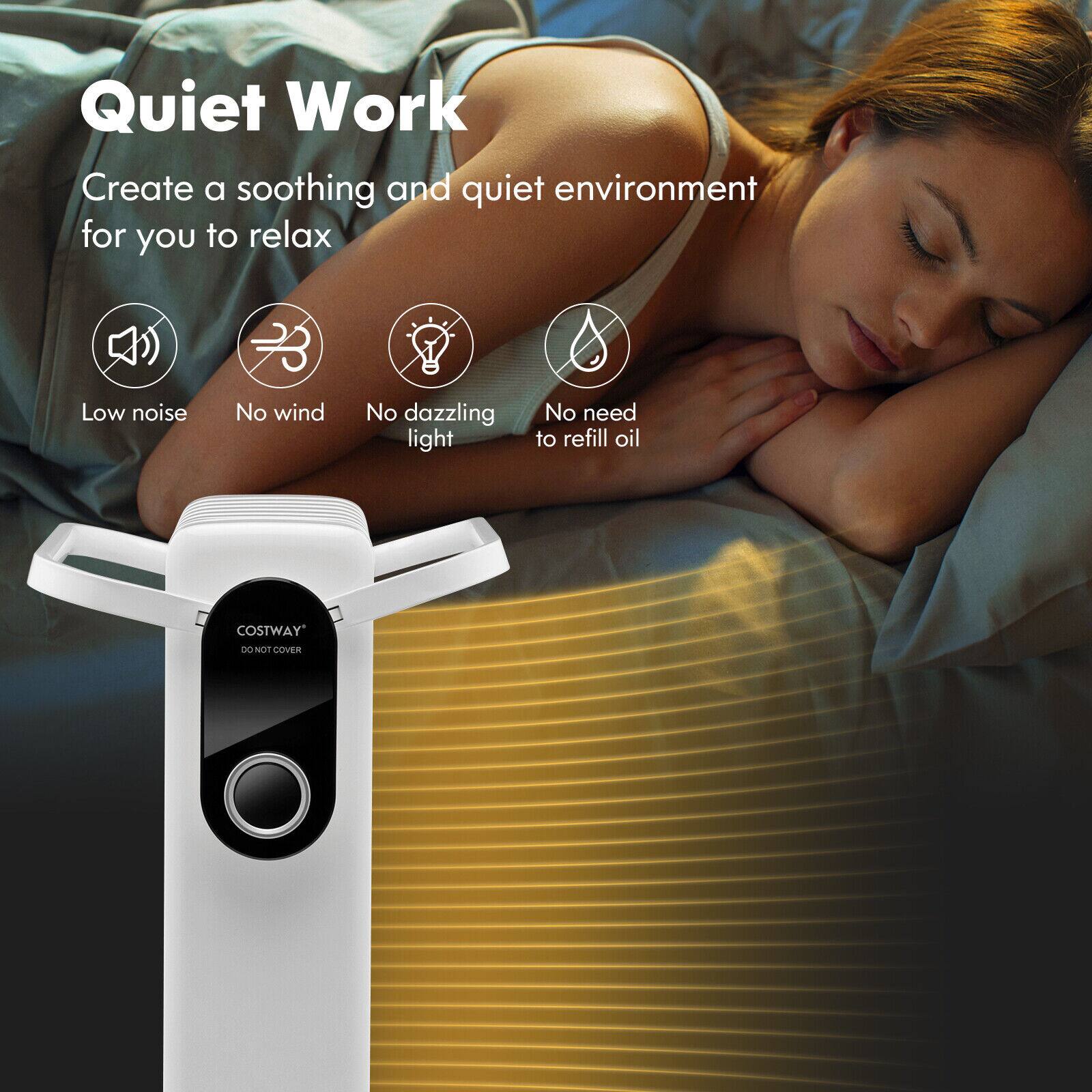 Quiet Work
Create a soothing and quiet environment for you to relax
Low noise
No wind
No dazzling light
No need to refill oil
COSTWAY - DO NOT COVER