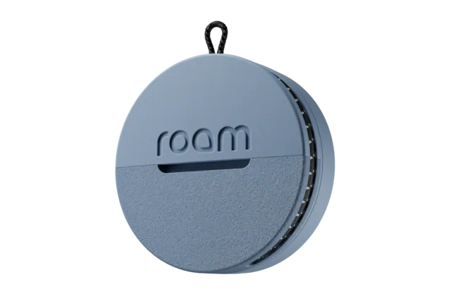 Front. Roam - Roam 3-in-1 Tracker - Bluetooth Item Locator, Keys/Luggage/Pet Gear, iOS or Android Find My, Waterproof, 1-Pack, Blue - Blue.