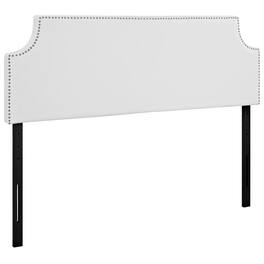Laura Upholstered Vinyl Queen Headboard by Modway - White