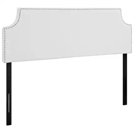 Front. Modway - Laura Upholstered Vinyl Queen Headboard by Modway - White.