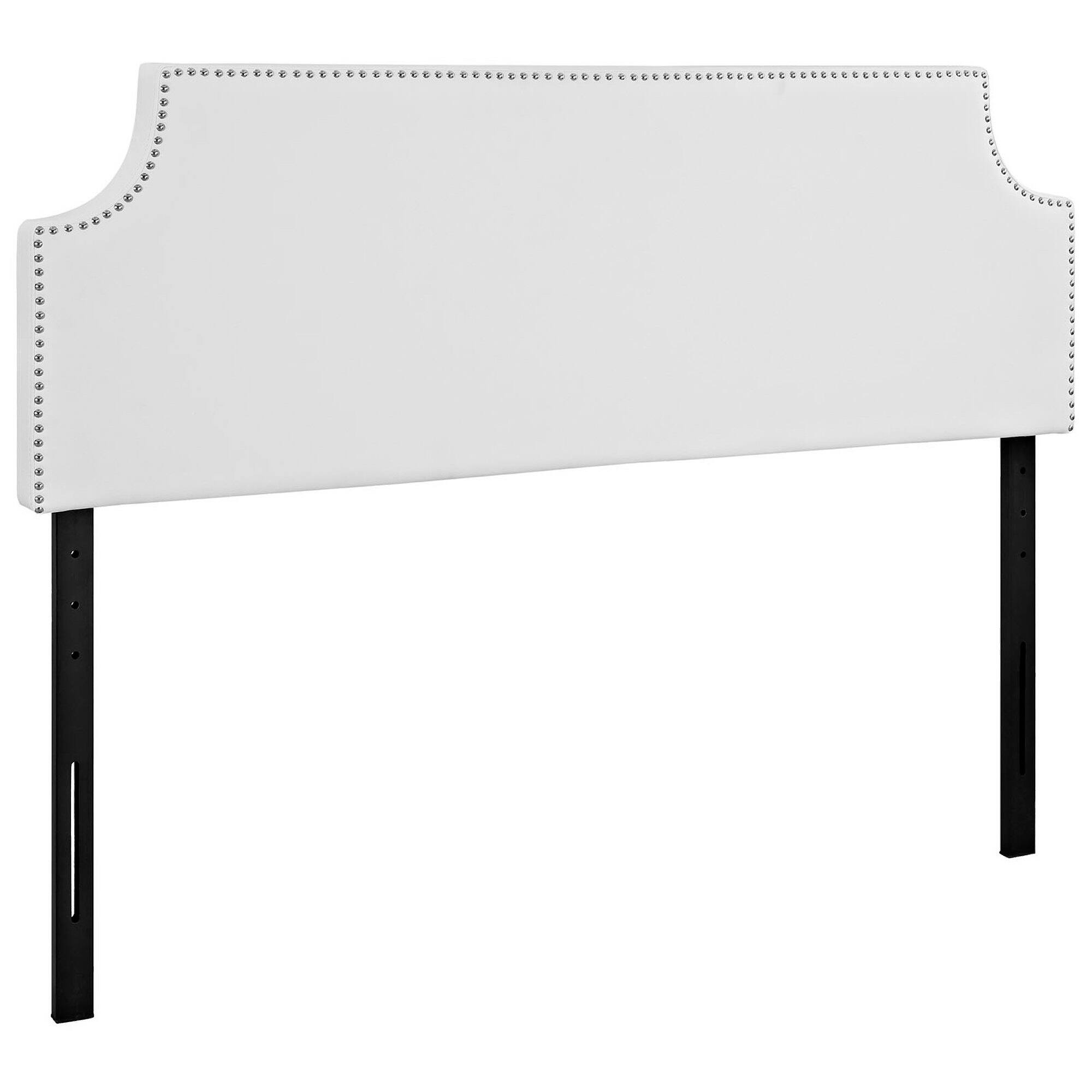 Front. Modway - Laura Upholstered Vinyl Queen Headboard by Modway - White.