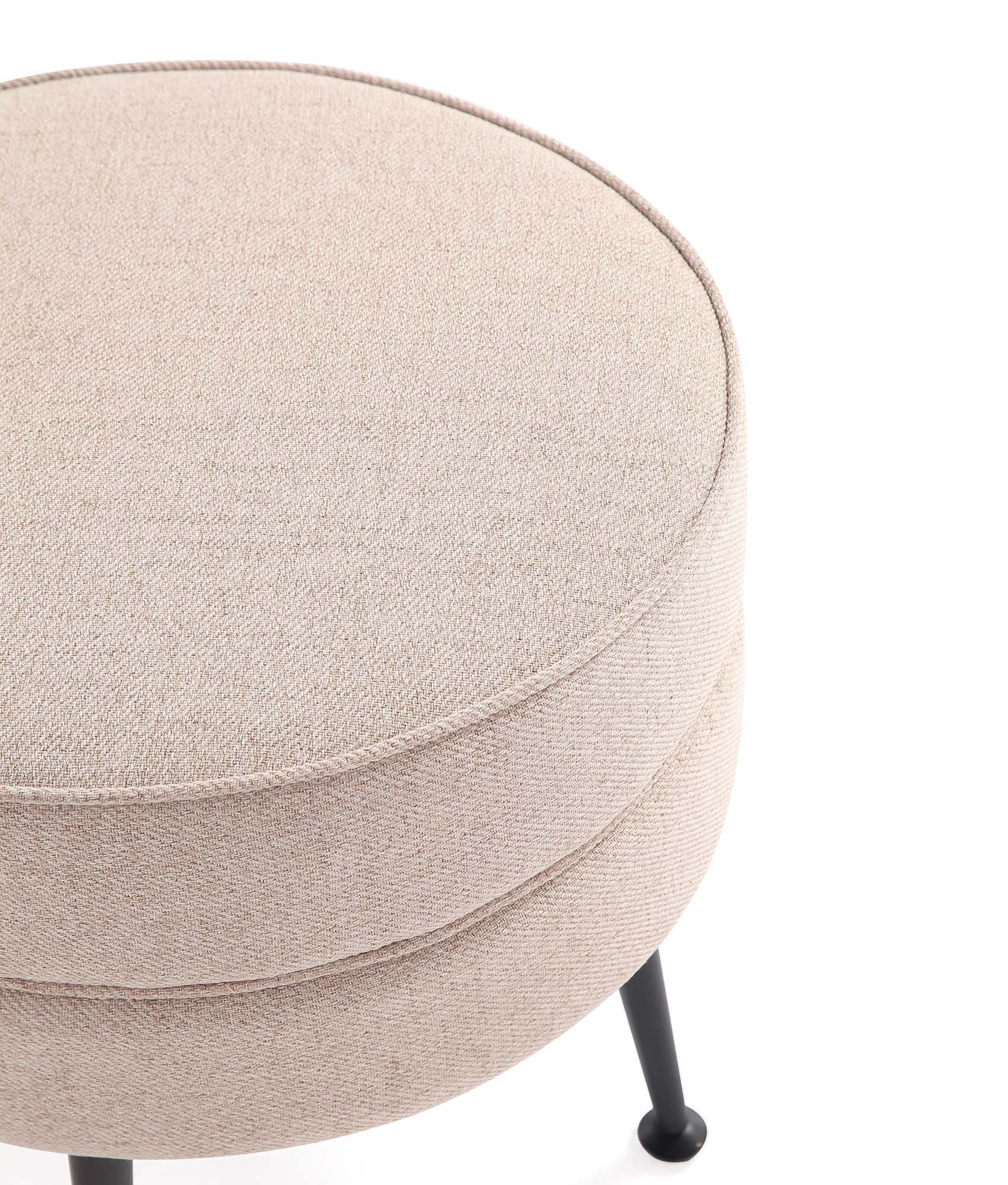 Alt View 2. Manhattan Comfort - Bailey Mid-Century Modern Upholstered Accent Ottoman - Wheat.