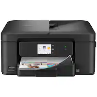 Brother - Work Smart 1410 Wireless Color All-in-One Inkjet Printer, 2.7” Color Touchscreen (MFC-J1410DW), Great for Home Offices - Black - Front_Zoom