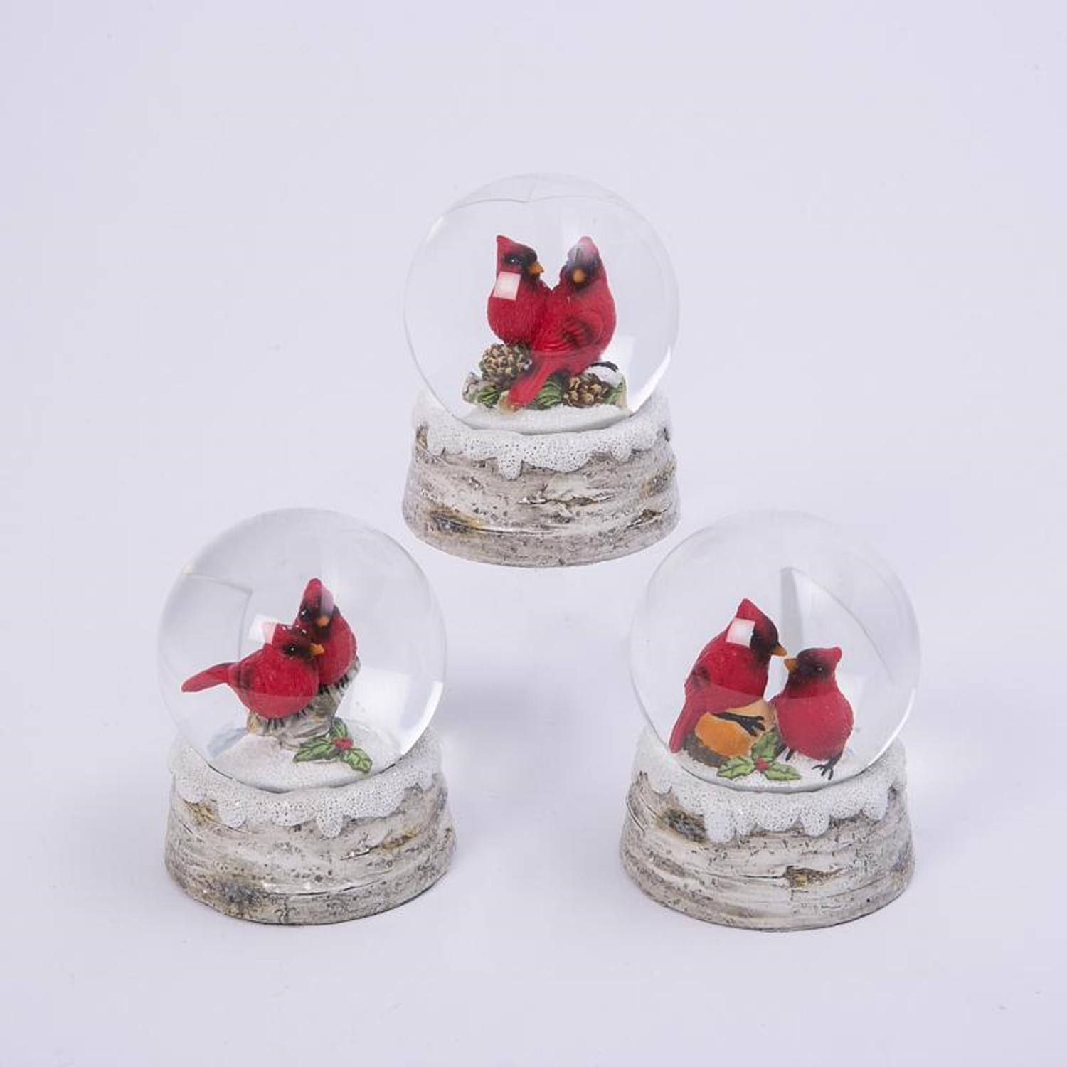 Left. The Gerson Companies - Gerson Multicolored Cardinal Snow Snowglobe 4.25 in. (Case of 3) - Multicolored.