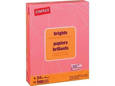 STAPLES  
brights  
papiers brillants  

24 lb • 89 g/m²  
500 sheets  

Compatible with all office machines  
les machines de bureau  

Compatible avec les imprimantes  
imprimantes de bureau  

Fiche technique  
Technical sheet