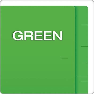 Alt View 3. Pendaflex - Recycled End Tab File Folder, Straight Cut, Letter Size, Green, 100/Box - Green.