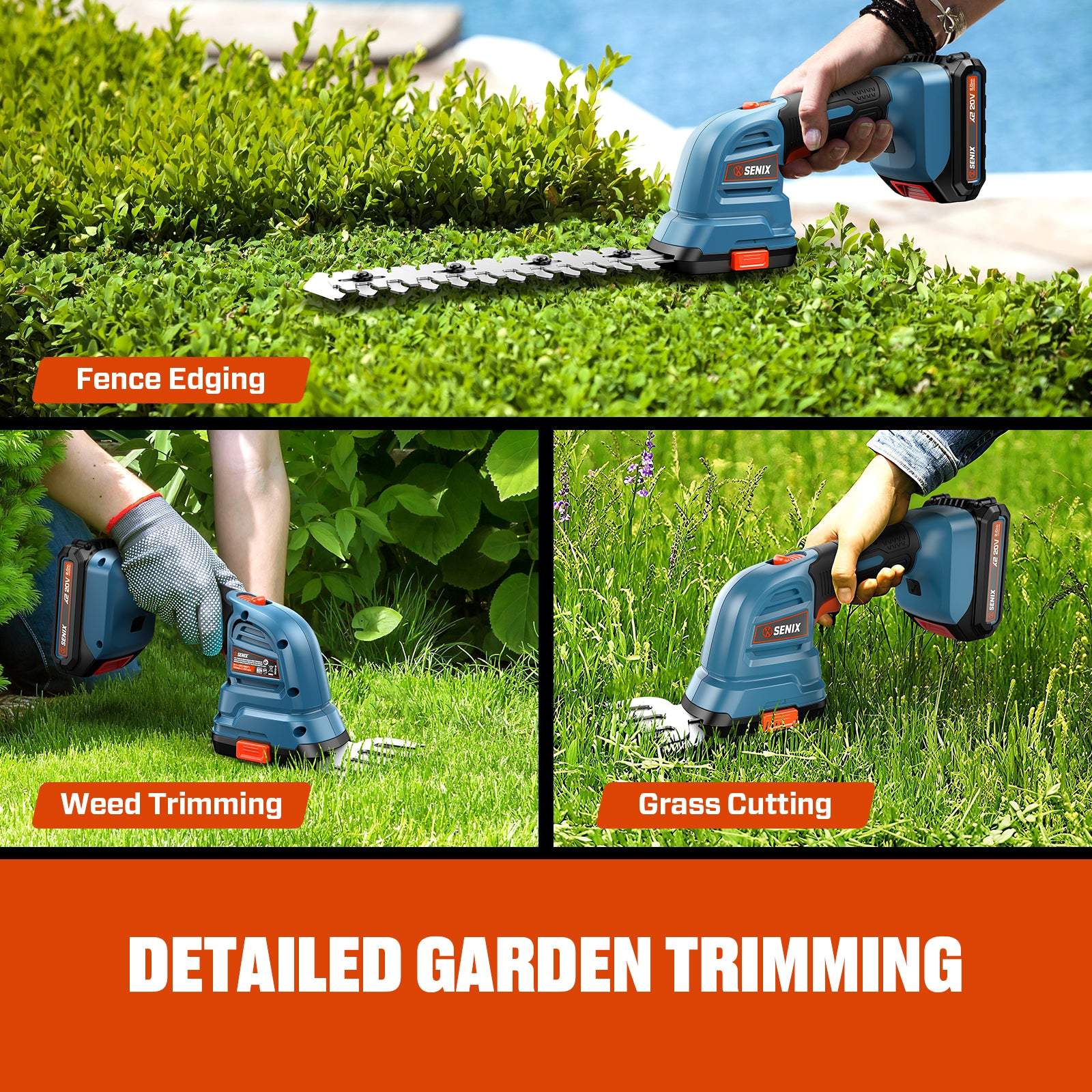 Fence Edging A4 I 9 42 11 SENIX Weed Trimming Grass Cutting DETAILED GARDEN TRIMMING