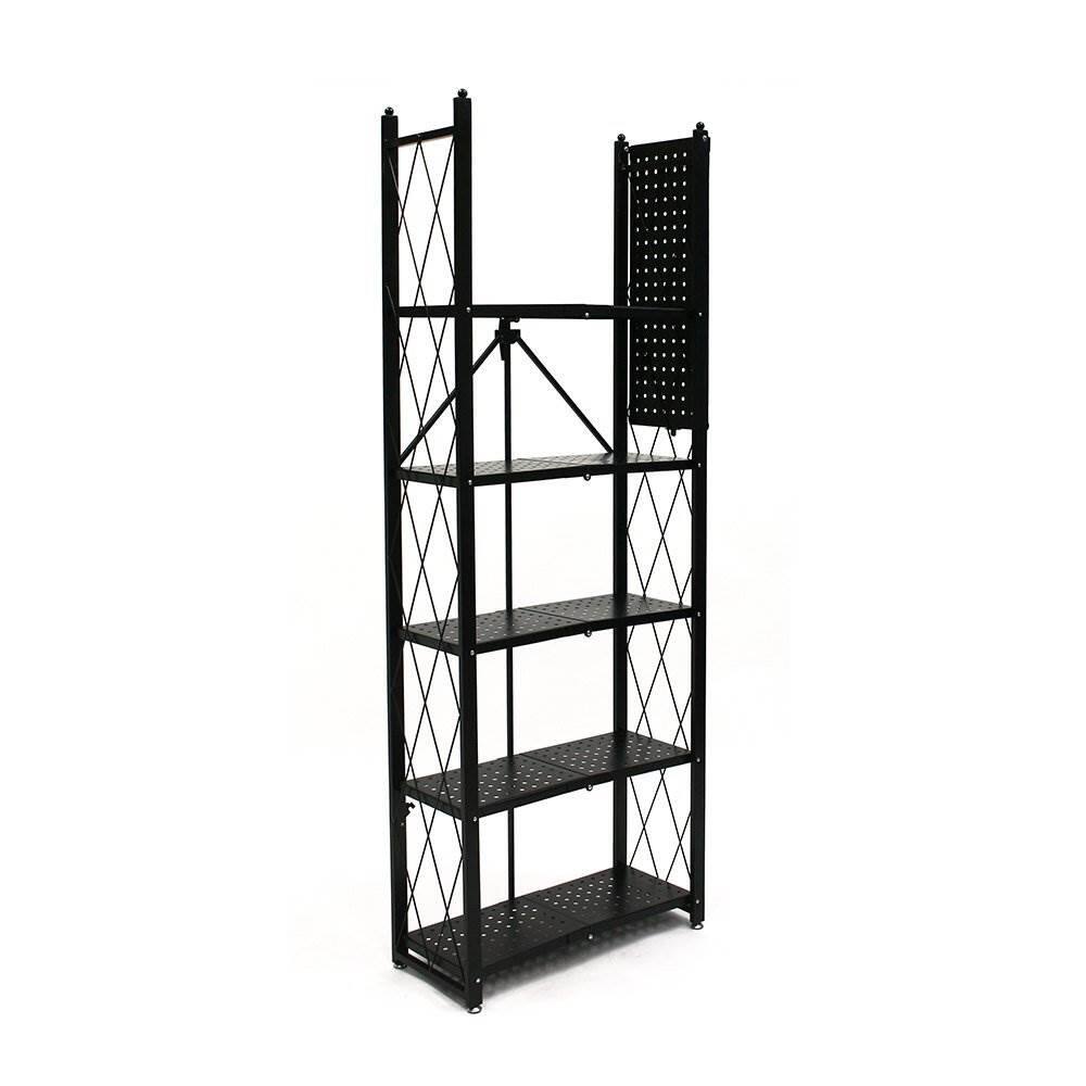 Alt View 3. Origami - Origami 6 Shelf Bookcase Open Organizer Freestanding Living Room Shelves, Black - Black.
