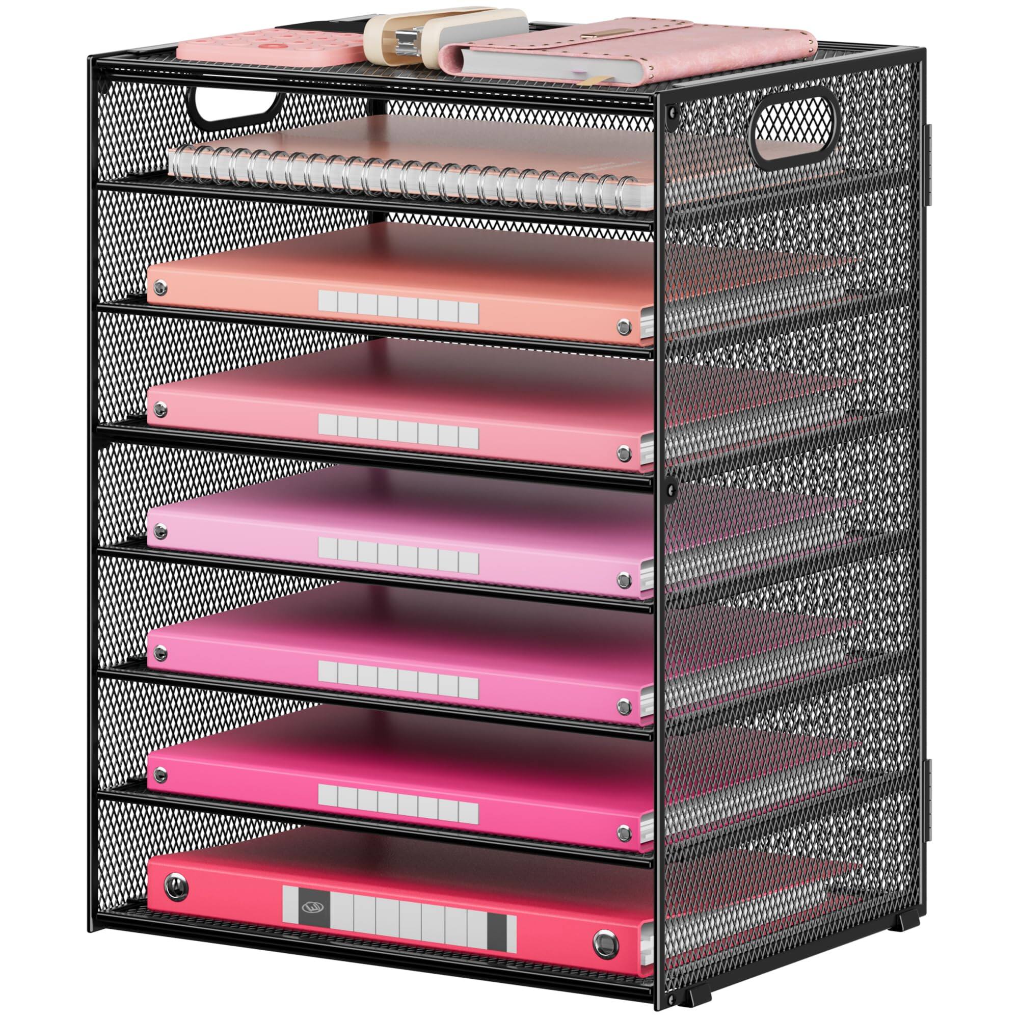 8-tier With Handle - Black-12.7" x 9.2" x 16.5"