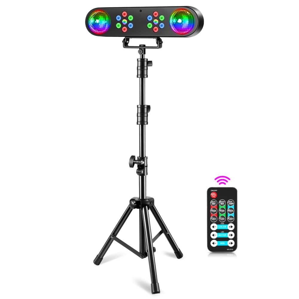 UKing - Mini Bracket Effect Lights Mobile Stage Lighting System Self-propelled Sound Control Remote Control for DJ Bars KTV