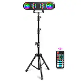 UKing - Mini Bracket Effect Lights Mobile Stage Lighting System Self-propelled Sound Control Remote Control for DJ Bars KTV