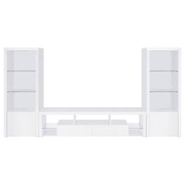 Coaster Co. of America - Jude 3-piece 71" TV Entertainment Center High Gloss - White