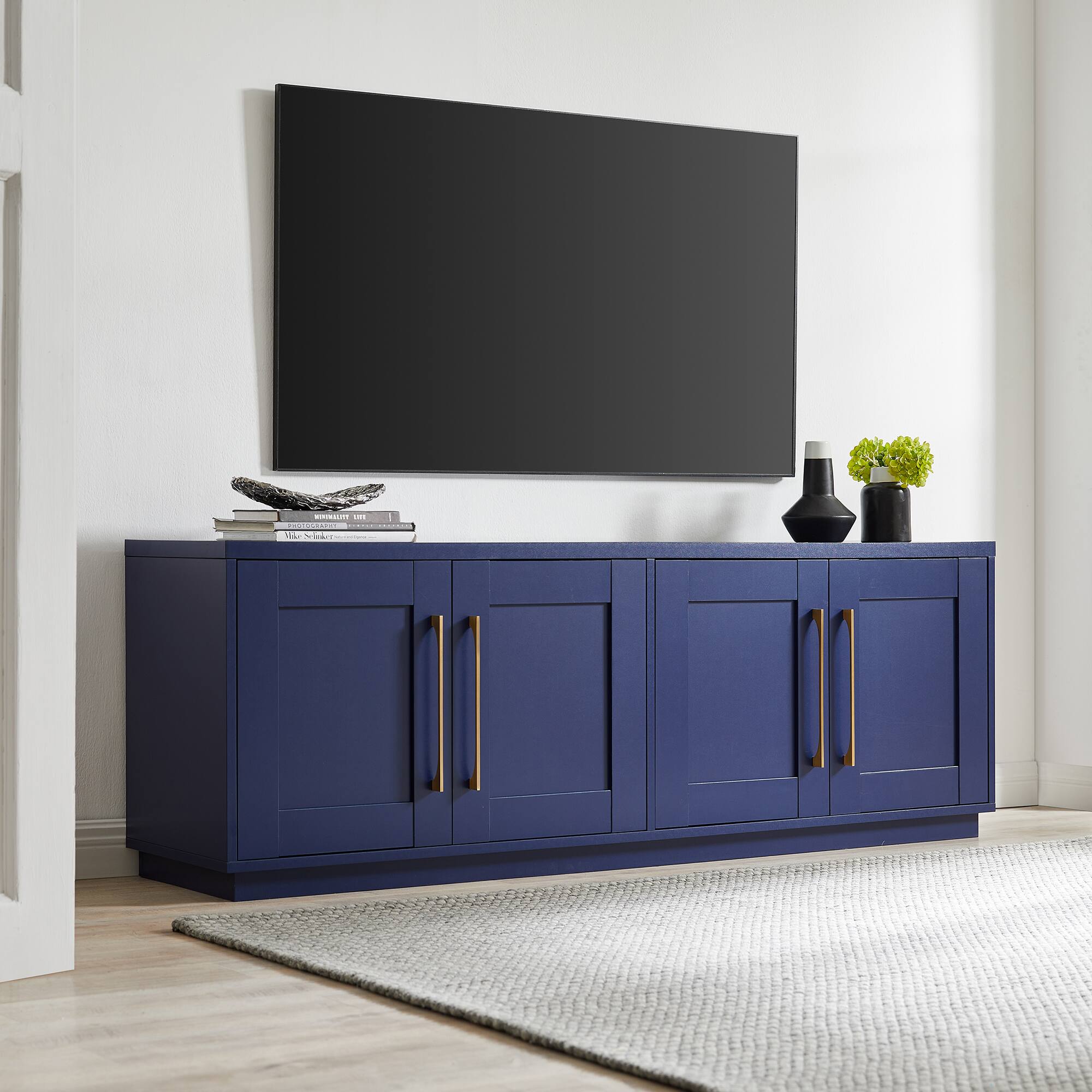 Alt View 35. Camden&Wells - Tillman TV Stand for Most TVs up to 75" - Dark Blue.