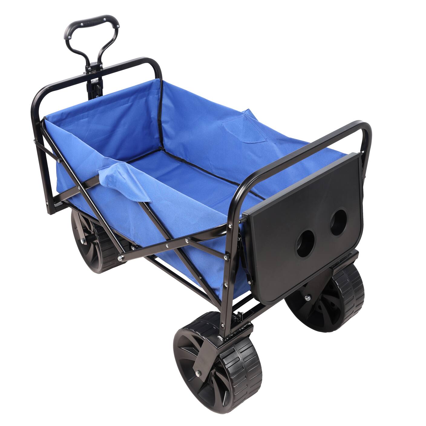 Alt View 1. APRILSOUL - Folding Wagon Garden Shopping Beach Cart Blue - Blue.