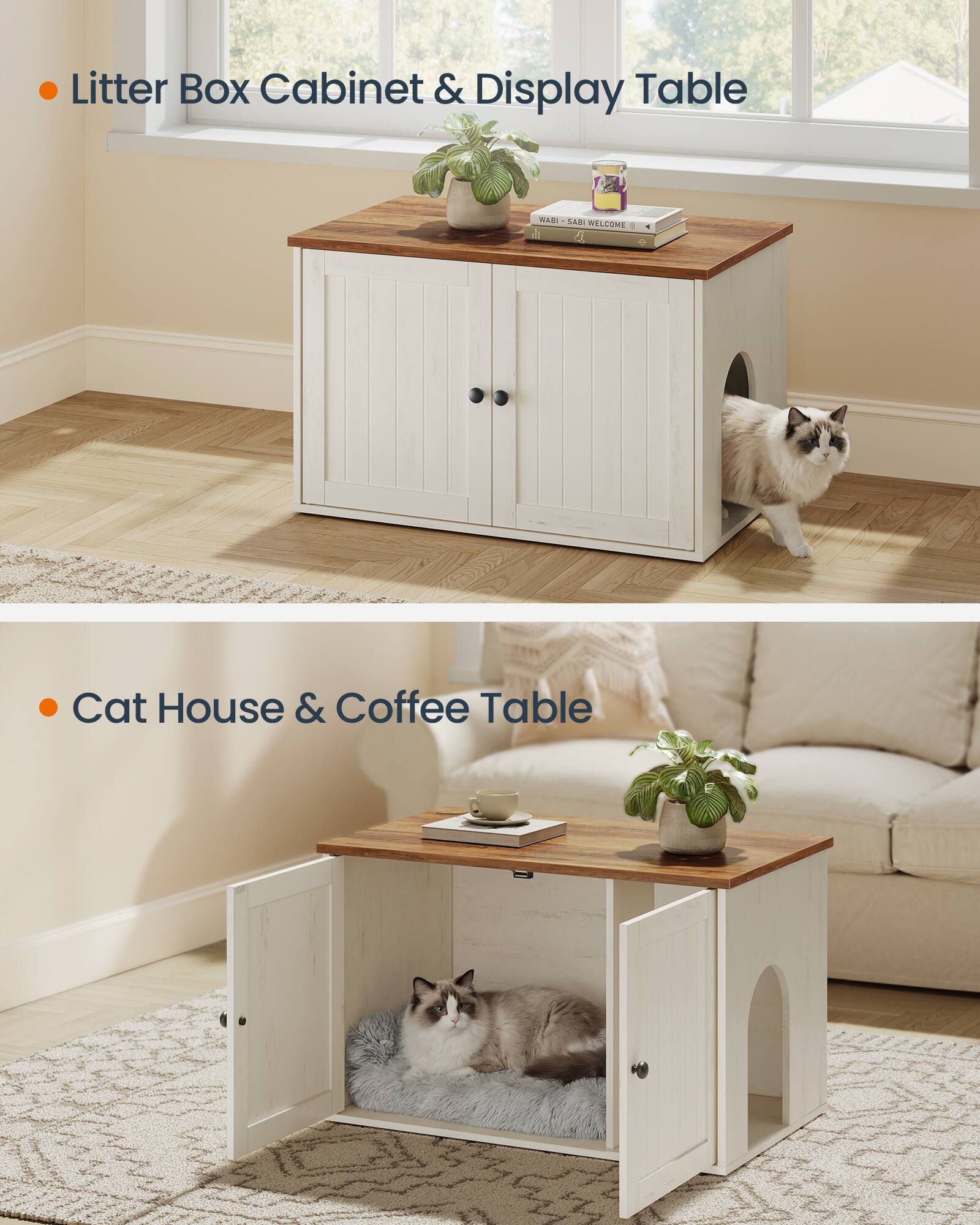 Litter Box Cabinet & Display Table

WABI SABI WELCOME

Cat House & Coffee Table