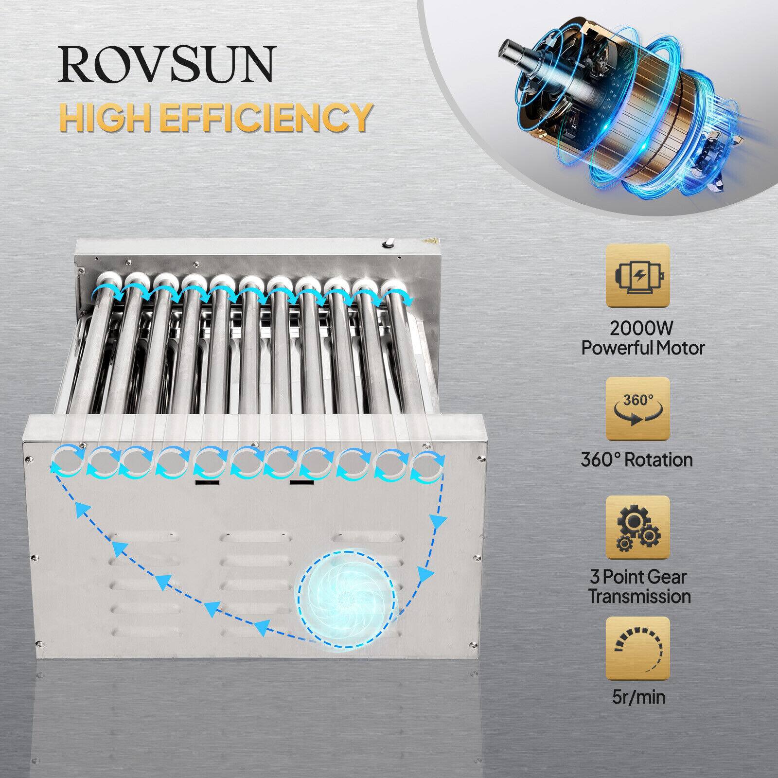 ROVSUN  
HIGH EFFICIENCY  

2000W Powerful Motor  
360° Rotation  
3 Point Gear Transmission  
5r/min