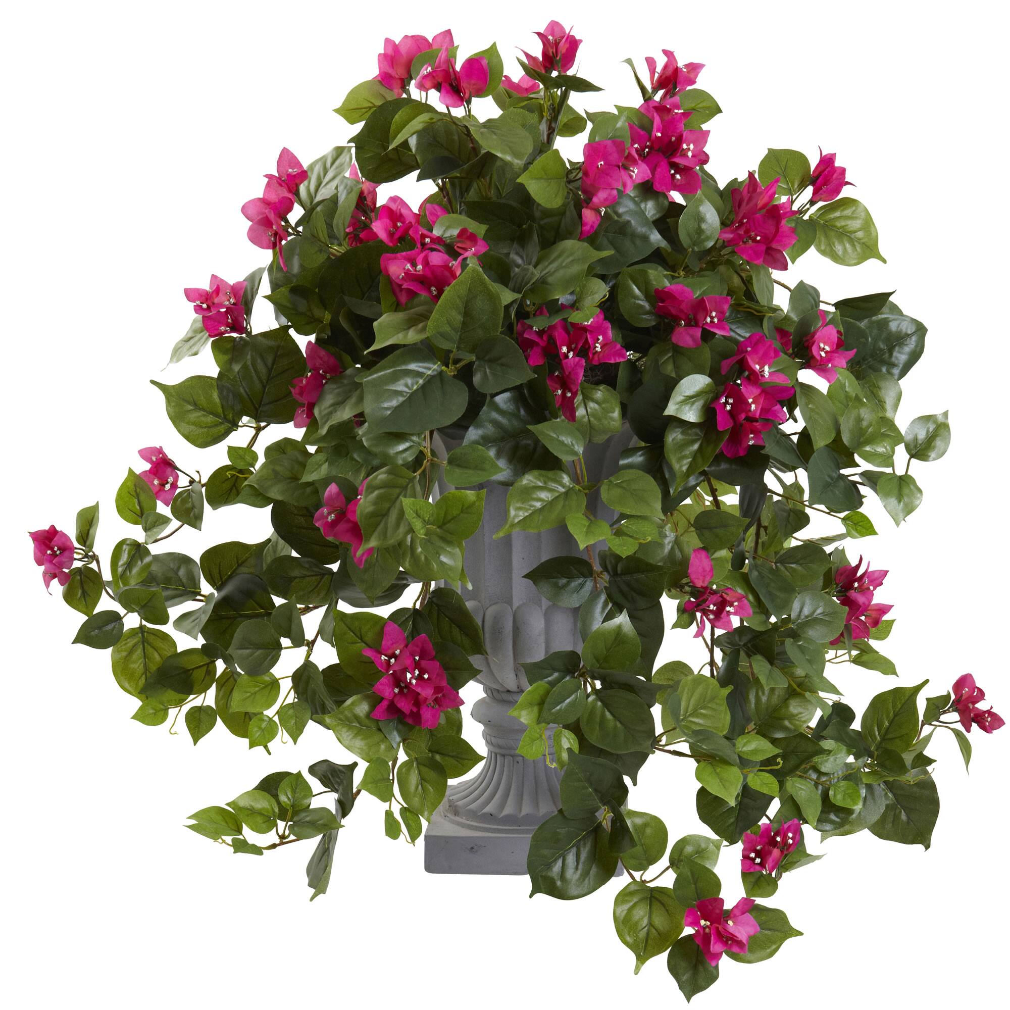 BreeBe - 27" Bougainvillea Artificial Plant in Decorative Urn - Beauty