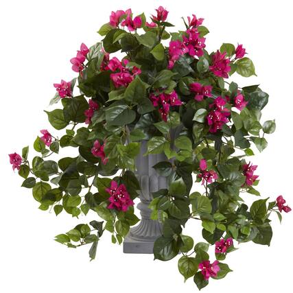 Front. BreeBe - 27" Bougainvillea Artificial Plant in Decorative Urn - Beauty.