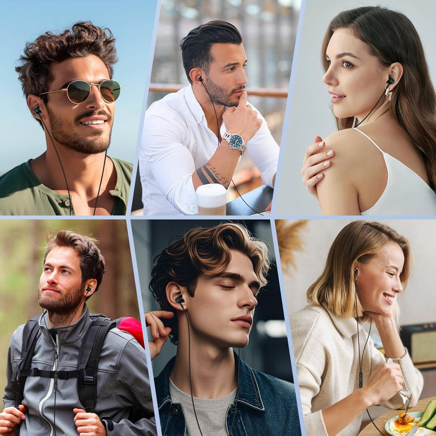 Alt View 3. Core Tech - USB-C Wired Earbuds with Microphone and Volume Control - Black.