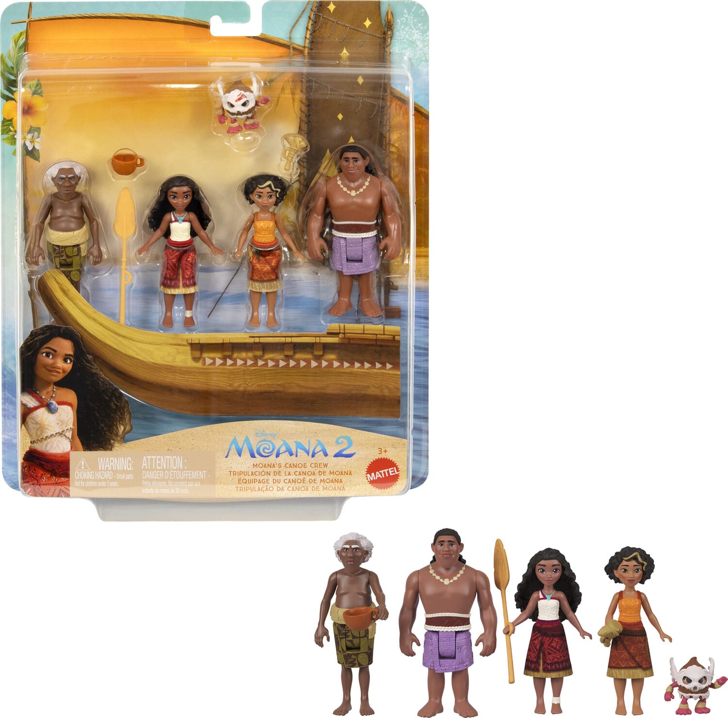 Disney Moana 2 Moana's Canoe Crew Multipack - COLLECTABLES - Mattel