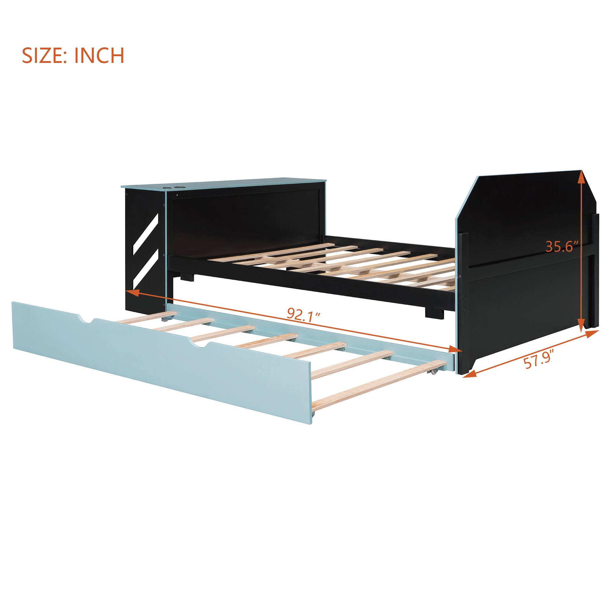 SIZE: INCH  
35.6"  
92.1"  
57.9"