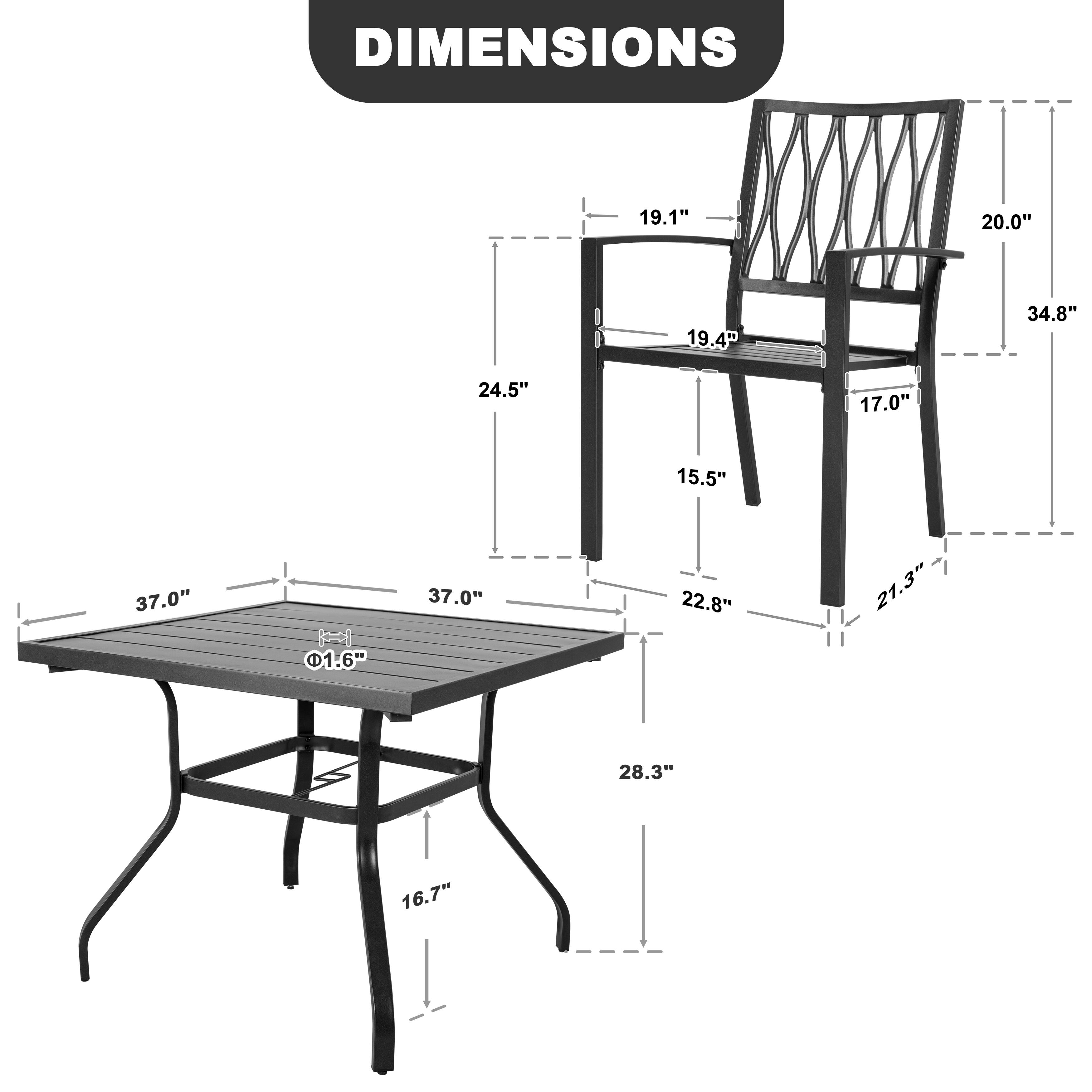 DIMENSIONS

19.1" 20.0" 19.4" 34.8" 24.5" 17.0" 15.5" 37.0" 1.6" 37.0" 22.8" 21.3" 28.3" 16.7"