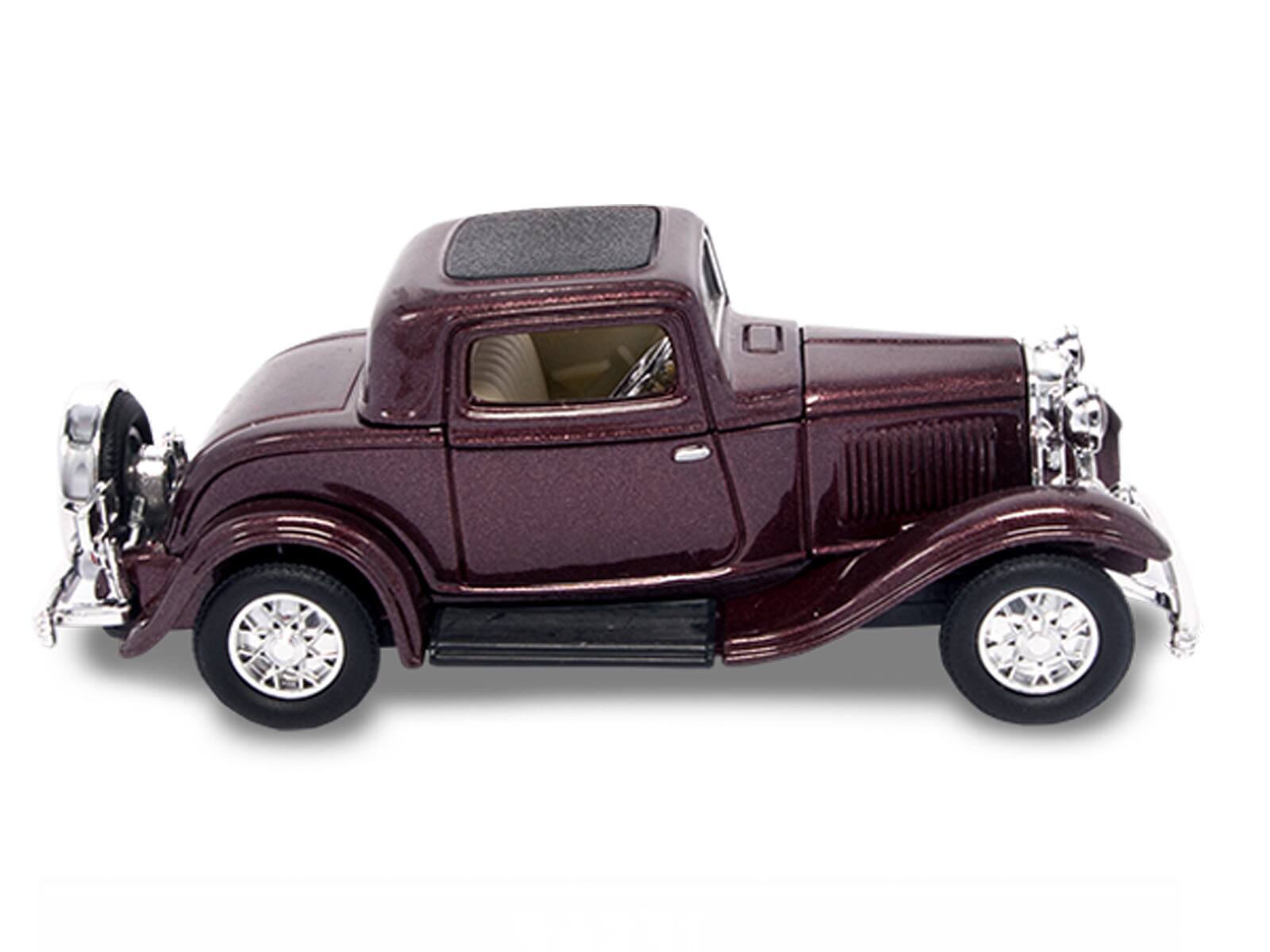 Alt View 2. Road Signature - 1932 Ford 3-Window Coupe Burgundy 1/43 Diecast Model Car by Road Signature.