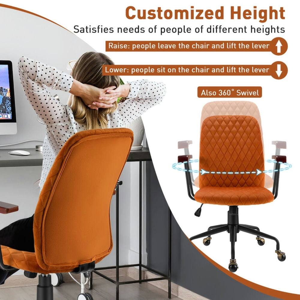 Customized Height  
Satisfies needs of people of different heights  

Raise: people leave the chair and lift the lever  
Lower: people sit on the chair and lift the lever  

Also 360° Swivel