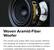 Woven Aramid-Fiber Woofer
The aramid cone shape offers even greater stiffness and damping, far superior to polypropylene or paper. The added strength allows more flexibility to achieve a smoother, extended low-frequency response.